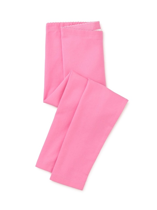 Tea Collection Other - TEA Solid Pink Scallop Trim Girls Leggings NWT